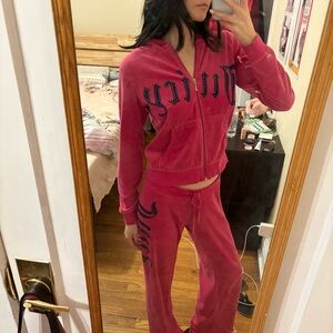 y2k hot pink juicy couture tracksuit